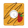 Menu strawberry waffles